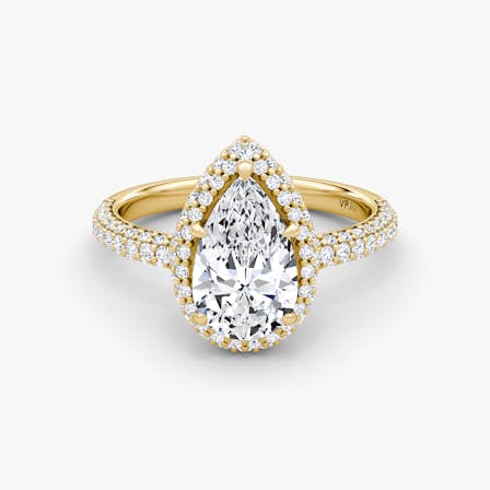 Halo Dome Pear engagement ring