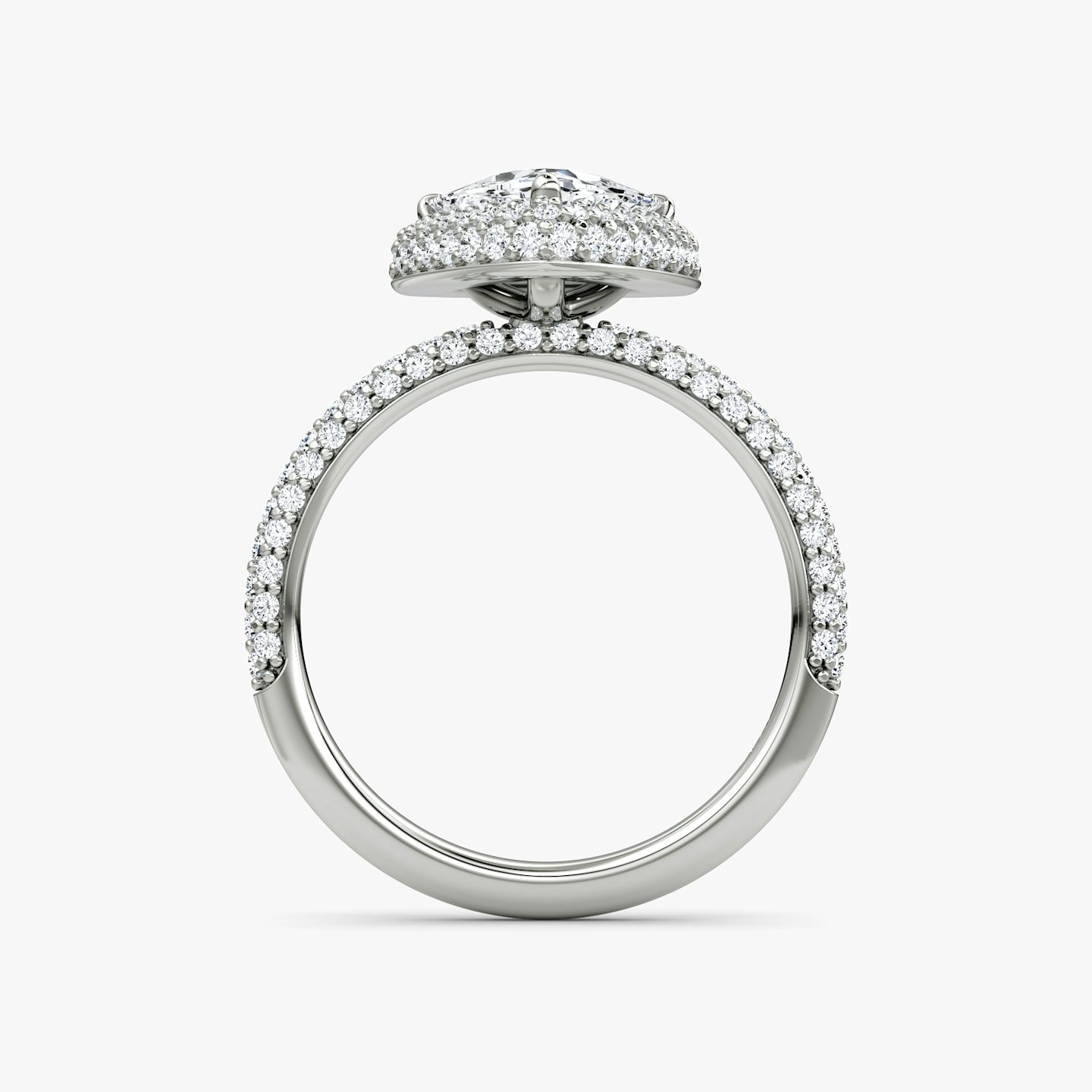 The Halo Dome | Trillion | 18k | 18k White Gold | Diamond orientation: vertical | Carat weight: See full inventory