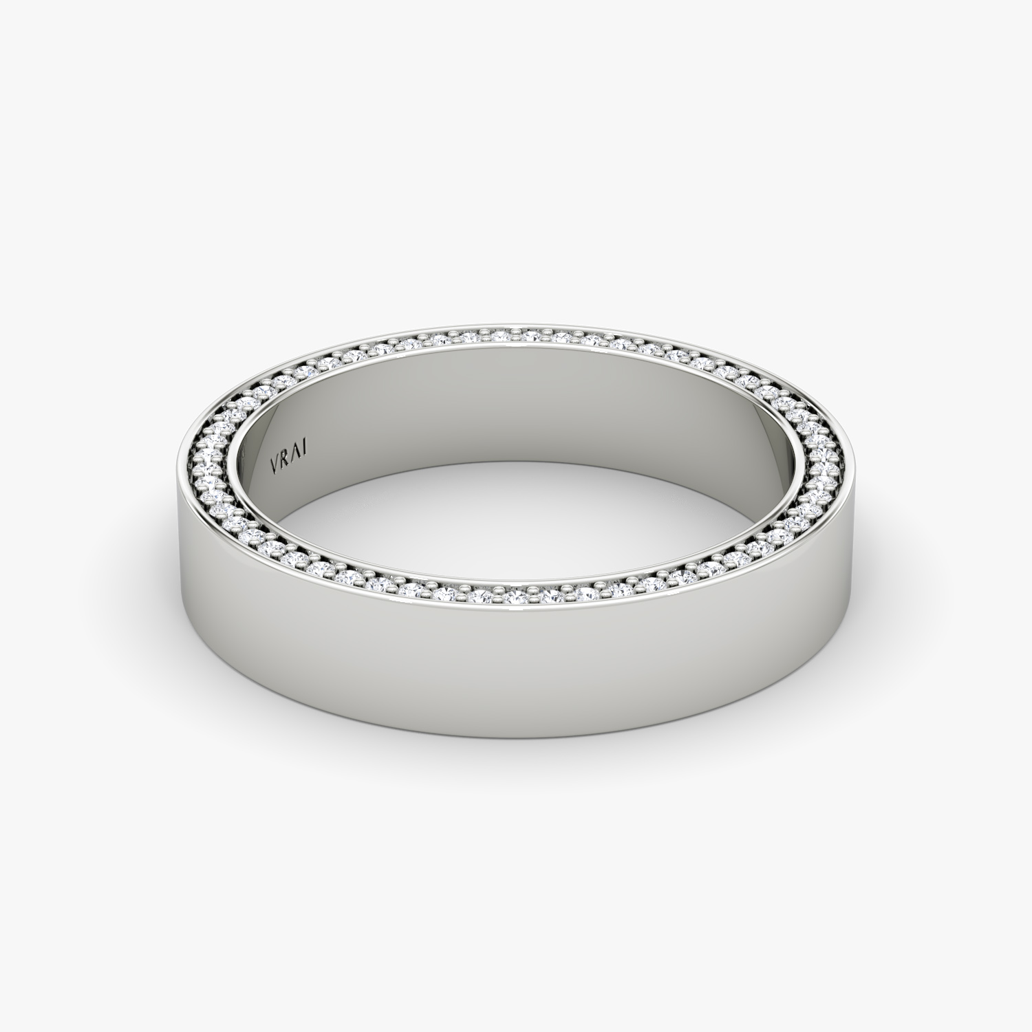Z Design – Custom made Men's wedding ring with diamonds - Diamanti