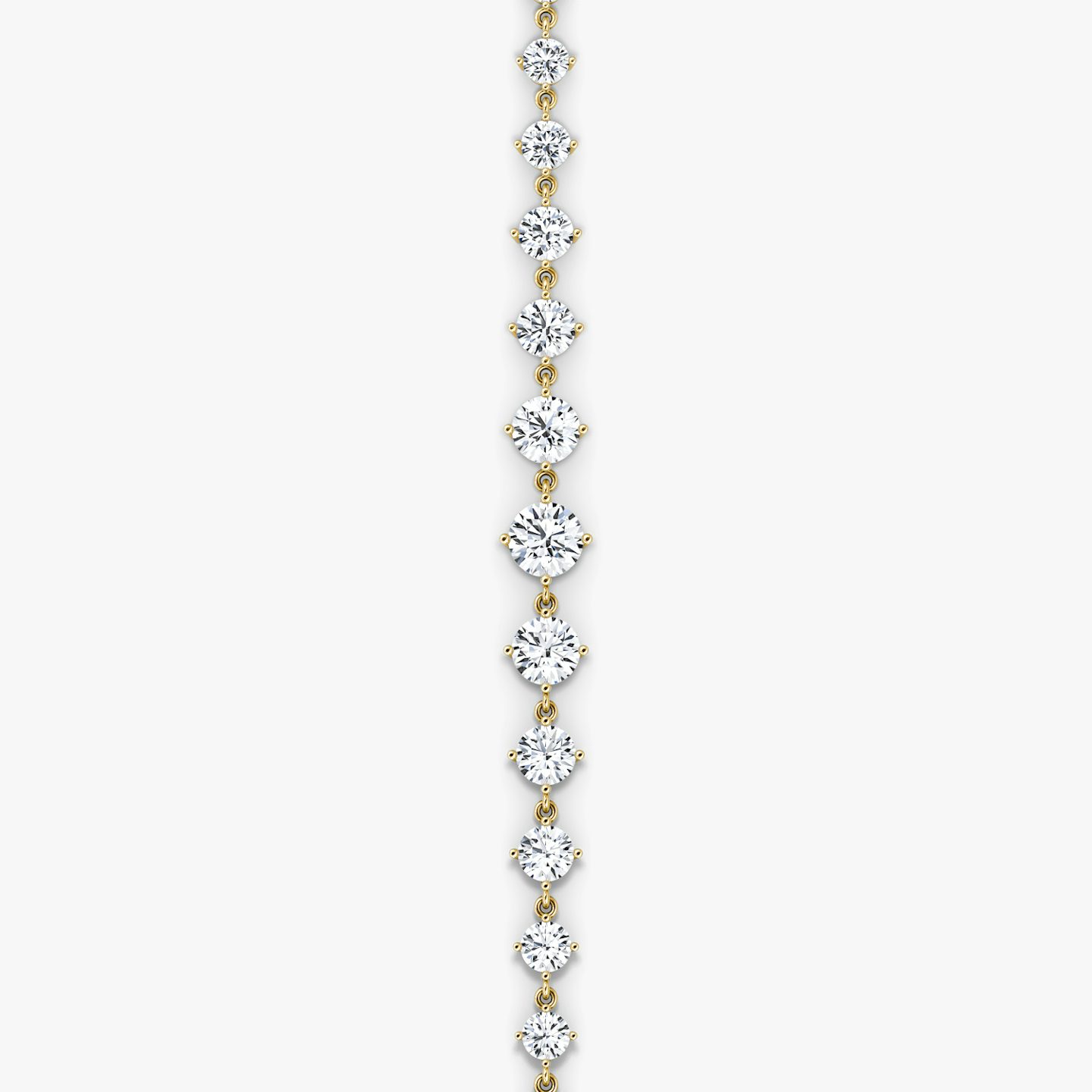 Bracelet Infinity Linked Tennis | Rond Brillant | 14k | Or jaune 18 carats | Poids en carats: 6.60 | Longueur de la chaîne: 6.5
