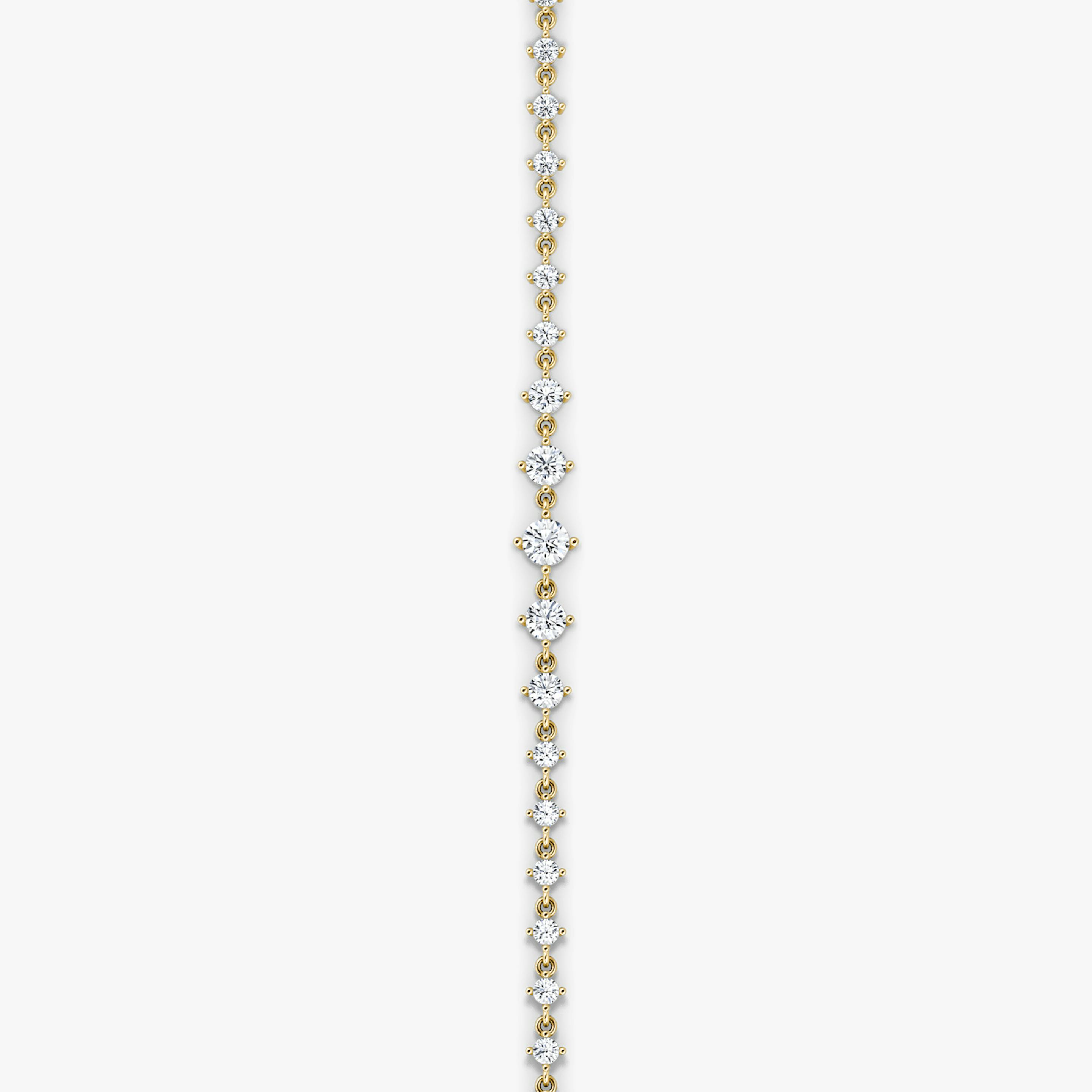 Infinity Linked Tennis Bracelet | Round Brilliant | 14k | 18k Yellow Gold | Carat weight: 1.70 | Chain length: 6.5