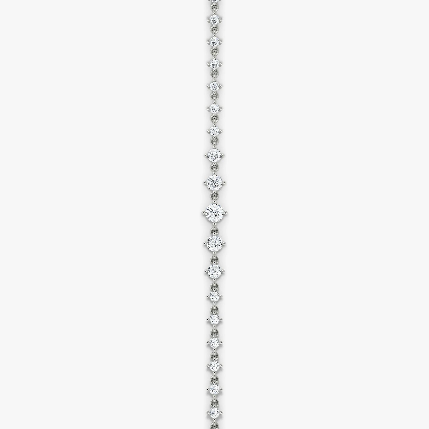 Infinity Linked Tennis Bracelet | Round Brilliant | 14k | 18k White Gold | Carat weight: 1.70 | Chain length: 6.5