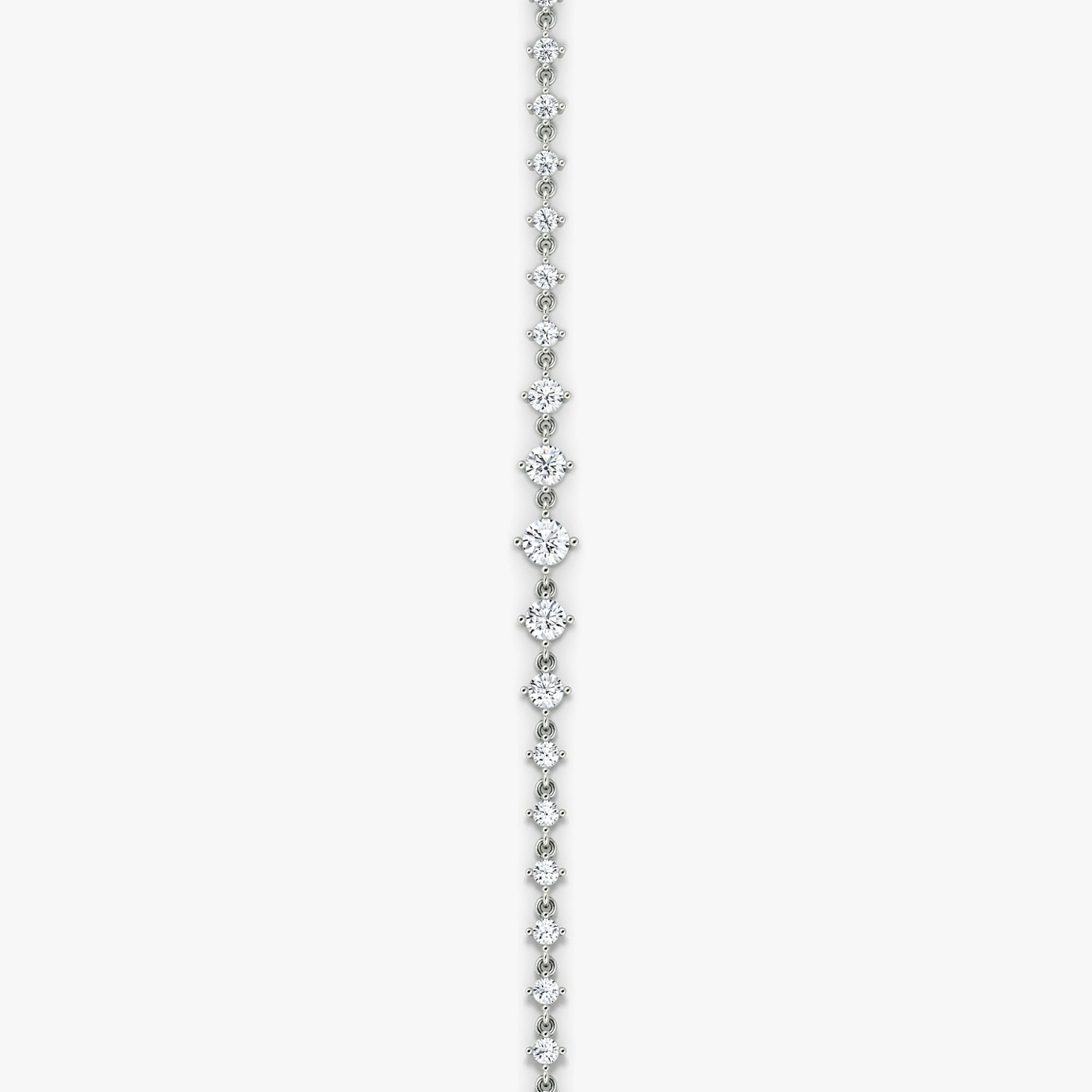 Bracelet Infinity Linked Tennis | Rond Brillant | 14k | Or blanc 18 carats | Poids en carats: 1.70 | Longueur de la chaîne: 6.5