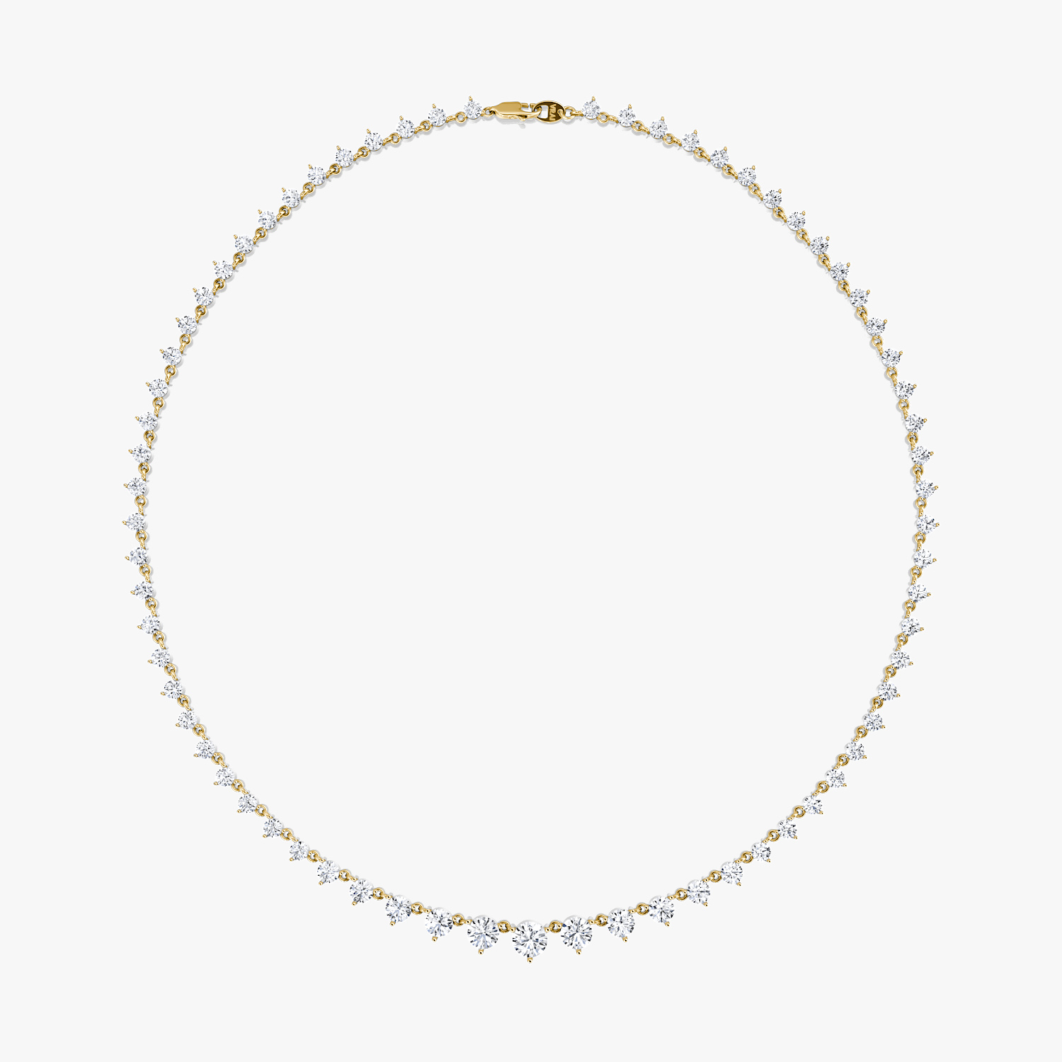 VRAI Infinity Linked Tennis Round Brilliant Necklaces | 14k Yellow Gold
