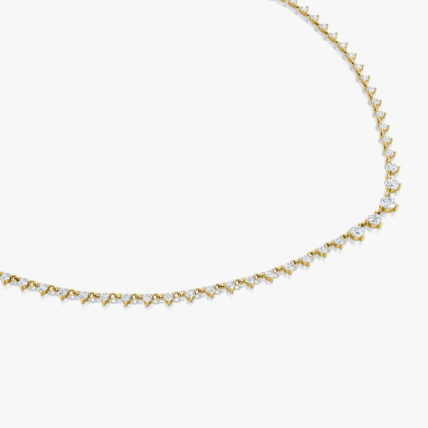 Collar Infinity Linked Tenis | Brillante | 14k | Oro amarillo de 18 quilates | Peso en quilates: 4¼ | Longitud de la cadena: 16-18