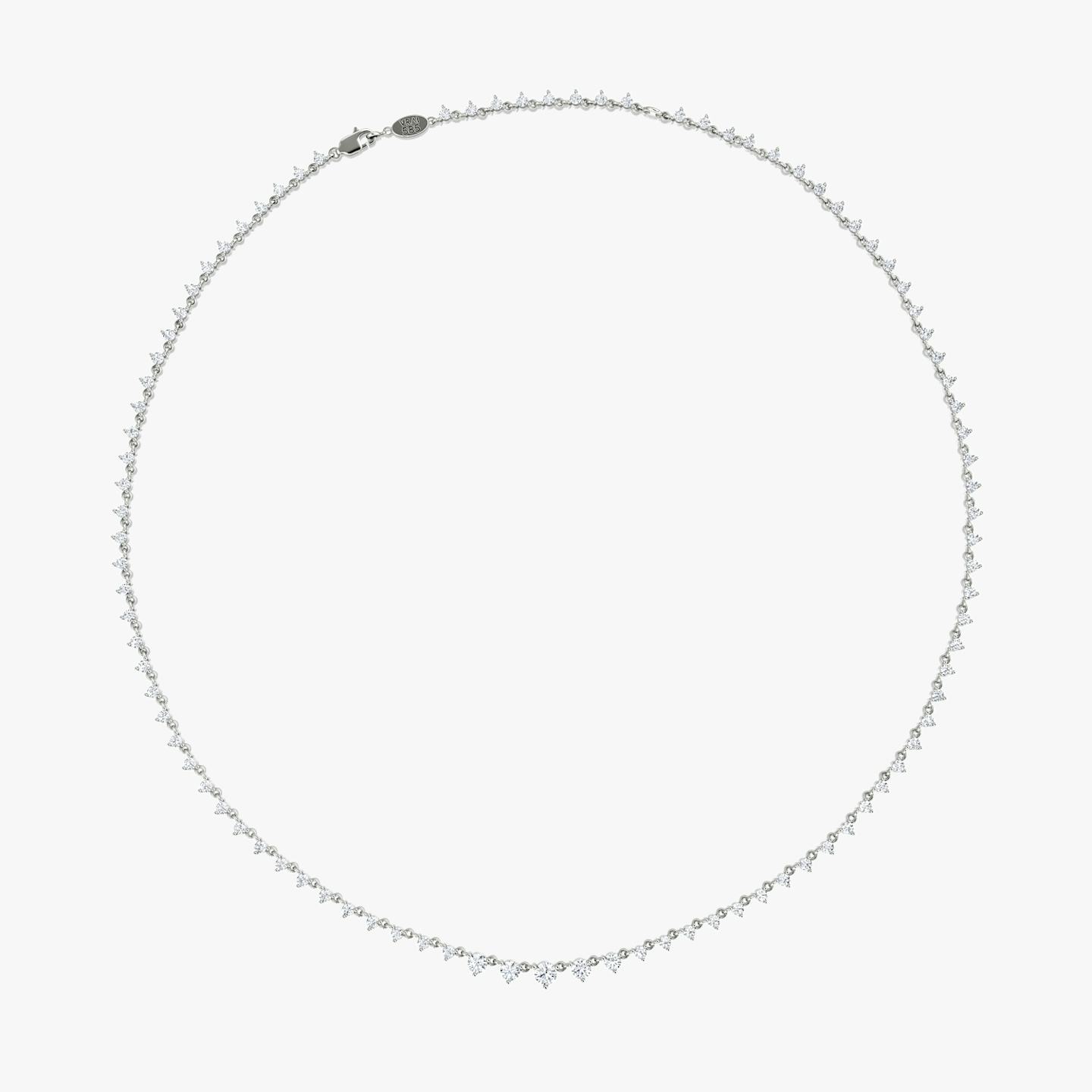 Infinity Linked Tennis Halskette | Rund | 14k | 18k Weißgold | Karatgewicht: 4¼ | Kettenlänge: 16-18