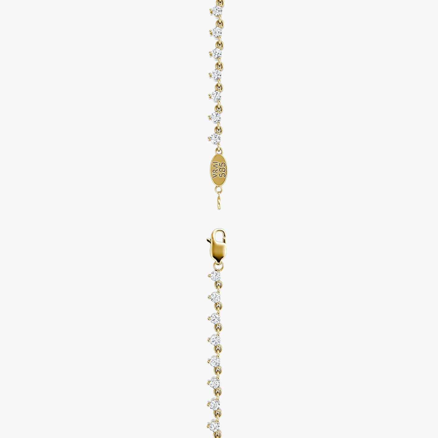 Collar Infinity Linked Tenis | Brillante | 14k | Oro amarillo de 18 quilates | Peso en quilates: 4¼ | Longitud de la cadena: 16-18