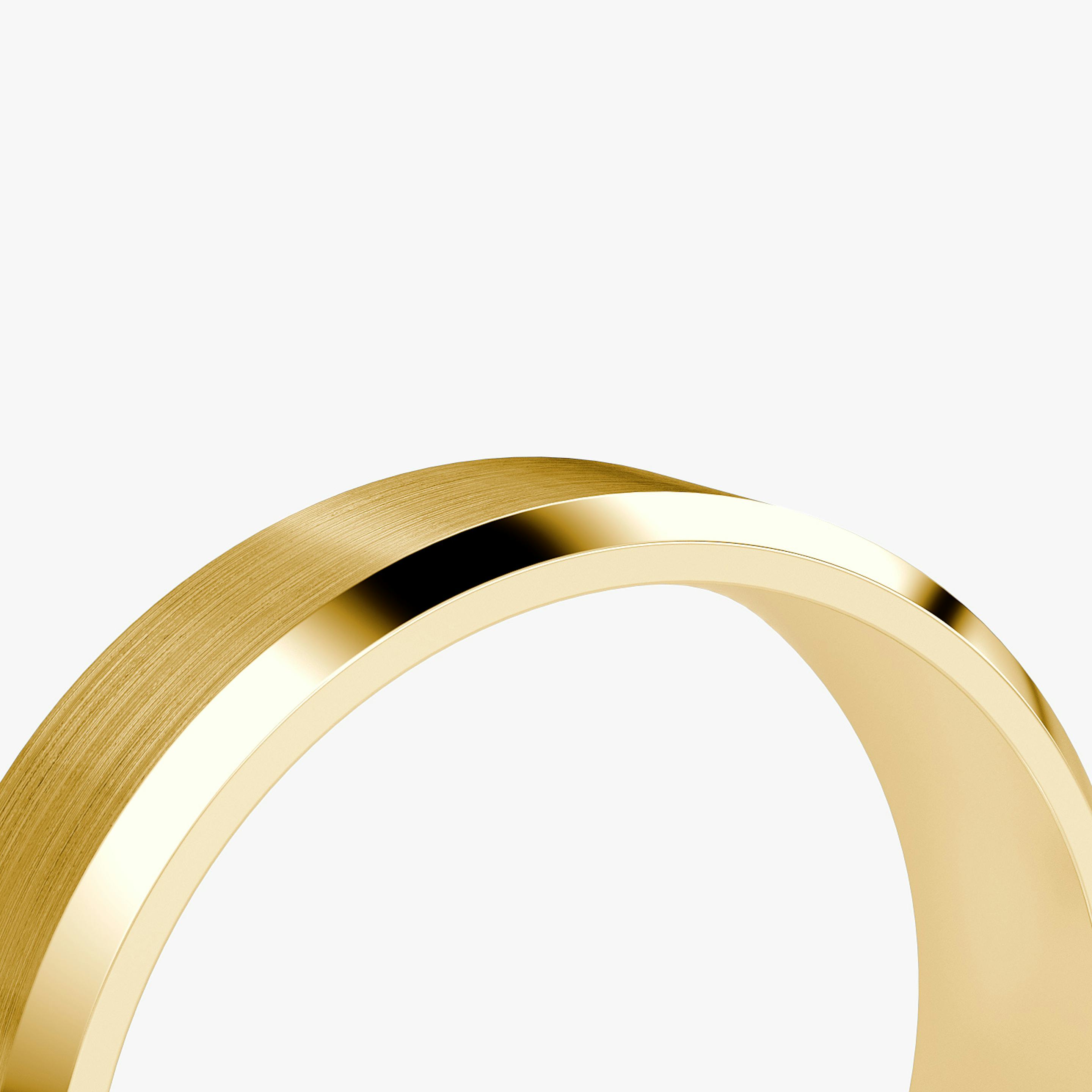 The Brushed Bevel Band | 18k | 18k Yellow Gold