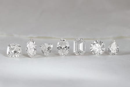 loose diamonds in various diamond shapes
