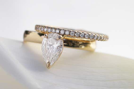 How To Pair Your Pear Shaped Engagement Ring With A Wedding Band