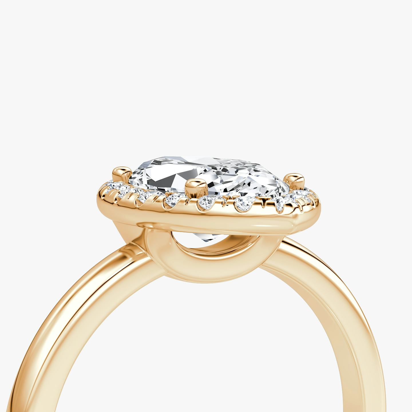 The Halo | Pavé Marquise | 14k | 14k Rose Gold | Halo: Original | Band: Plain | Diamond orientation: vertical | Carat weight: See full inventory