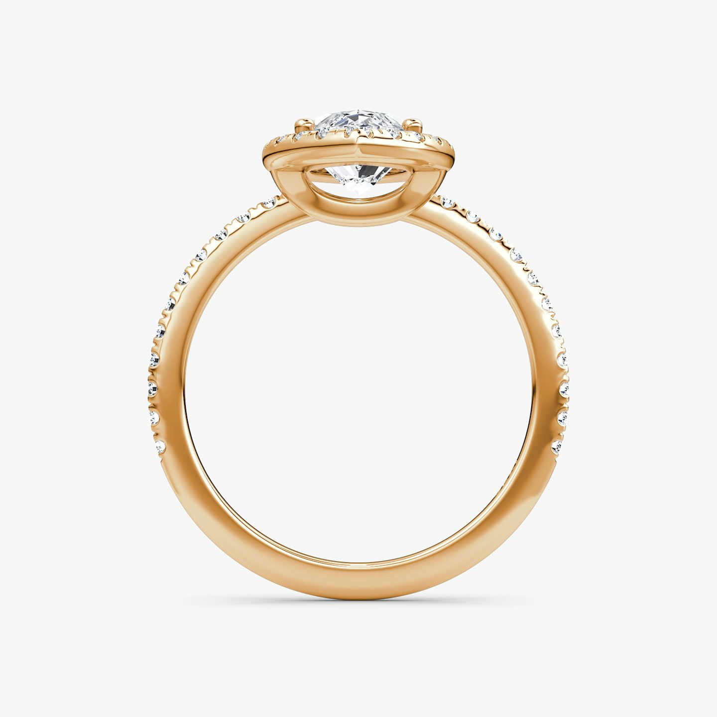 The Halo | Pavé Marquise | 14k | 14k Rose Gold | Halo: Original | Band: Pavé | Diamond orientation: vertical | Carat weight: See full inventory