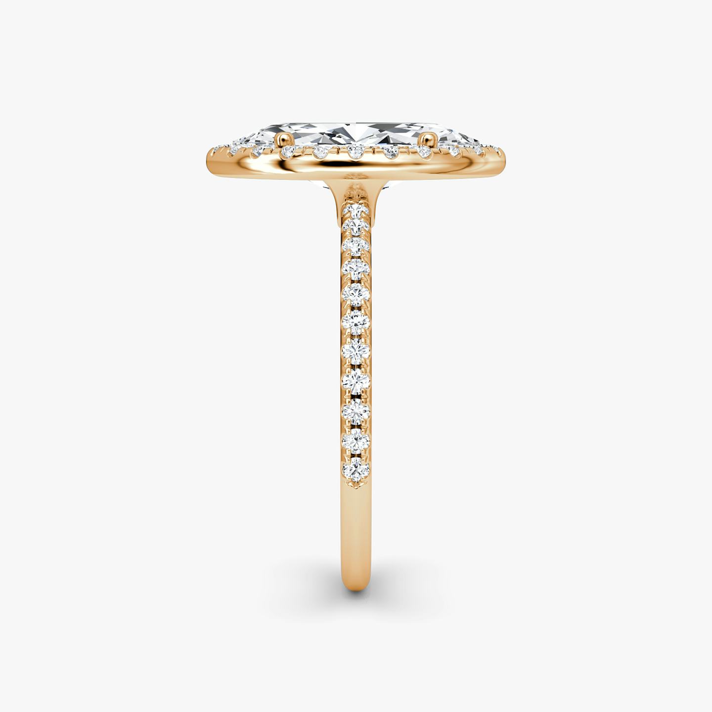 The Halo | Pavé Marquise | 14k | 14k Rose Gold | Halo: Original | Band: Pavé | Diamond orientation: vertical | Carat weight: See full inventory