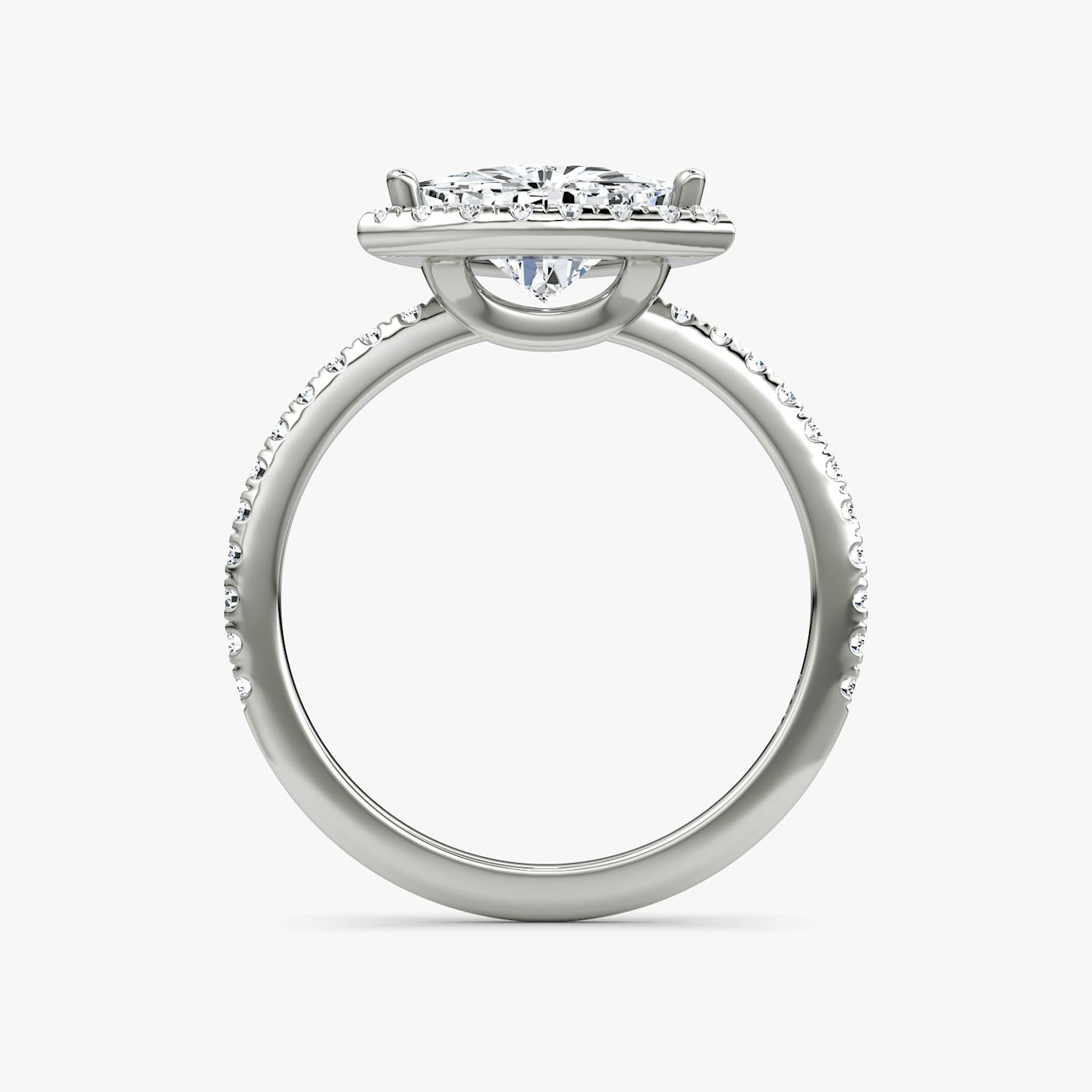 The Halo | Trillion | 18k | 18k White Gold | Halo: Original | Band: Pavé | Diamond orientation: vertical | Carat weight: See full inventory