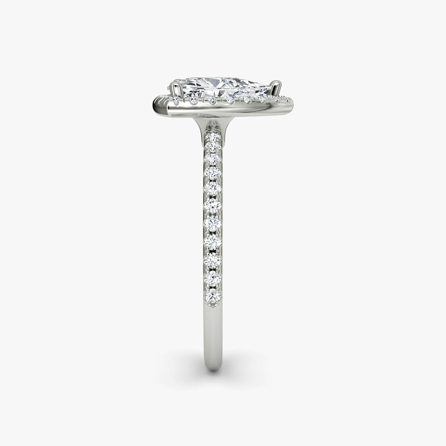 The Halo | Trillion | 18k | 18k White Gold | Halo: Original | Band: Pavé | Diamond orientation: vertical | Carat weight: See full inventory