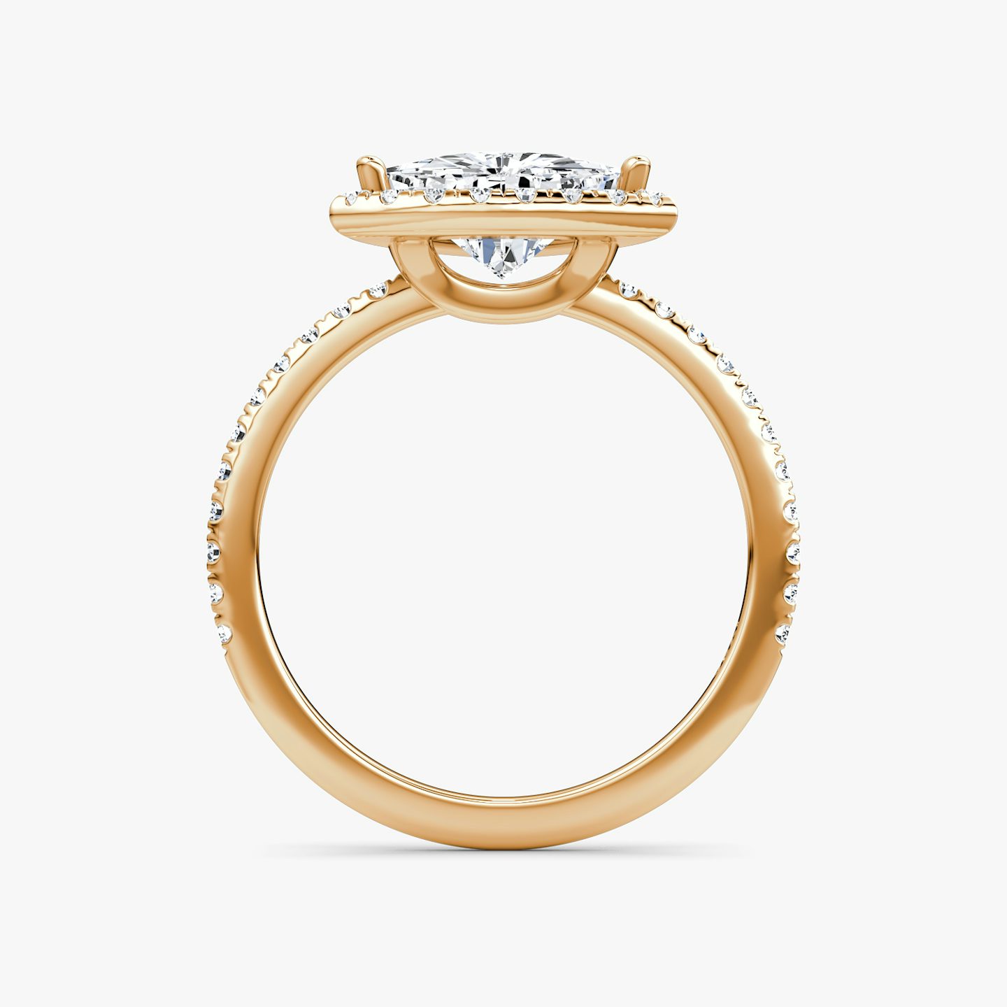 The Halo | Trillion | 14k | 14k Rose Gold | Halo: Original | Band: Pavé | Diamond orientation: vertical | Carat weight: See full inventory