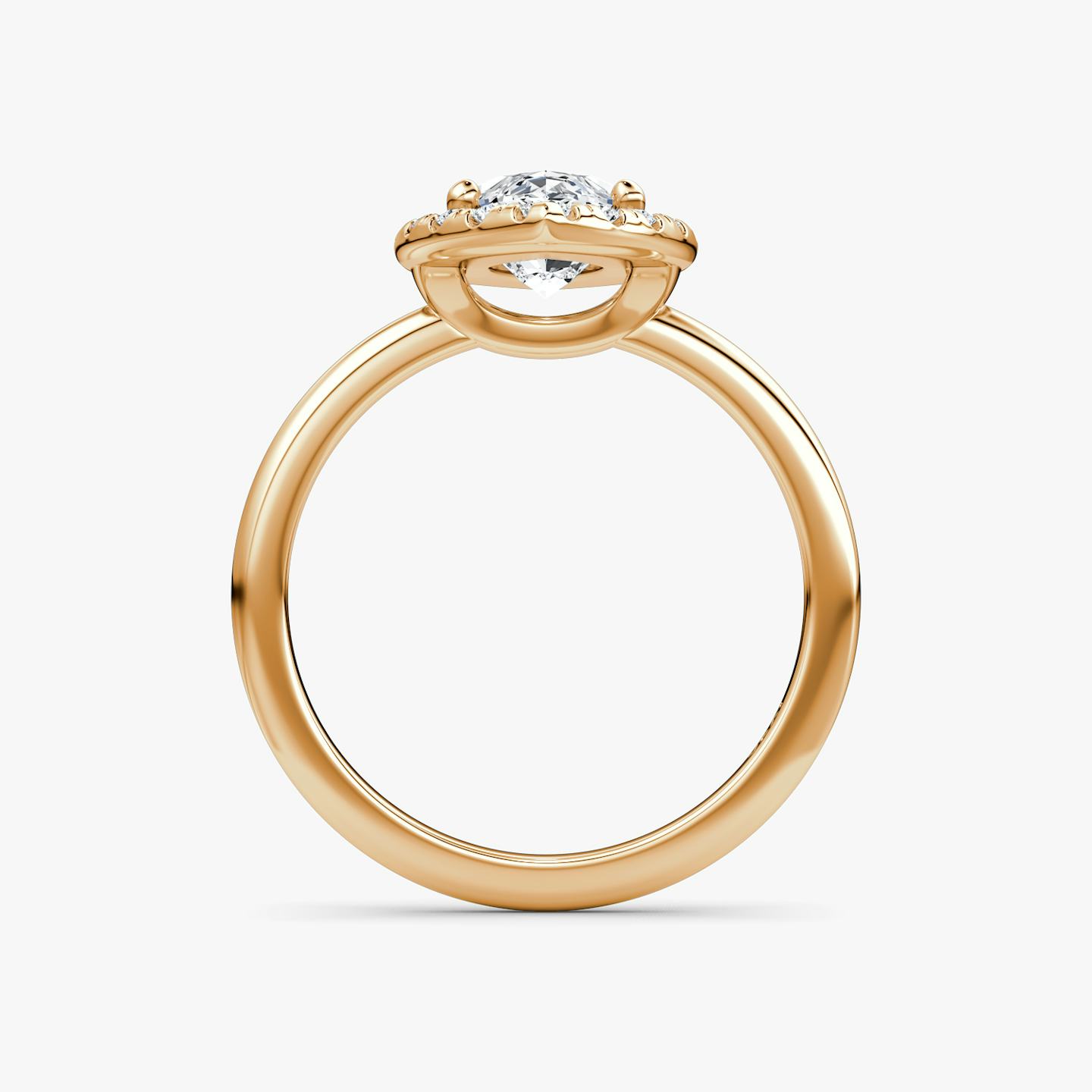 The Halo | Pavé Marquise | 14k | 14k Rose Gold | Halo: Large | Band: Plain | Diamond orientation: vertical | Carat weight: See full inventory