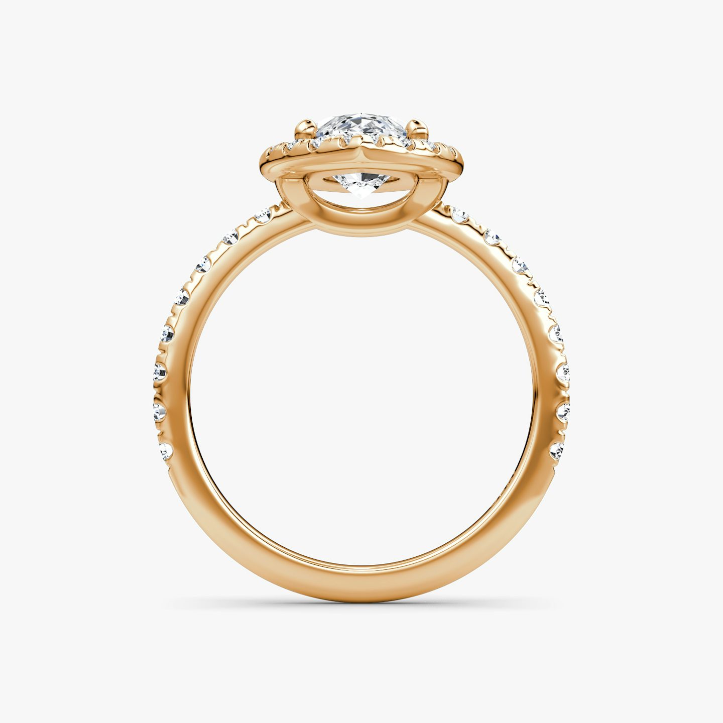 The Halo | Pavé Marquise | 14k | 14k Rose Gold | Halo: Large | Band: Pavé | Diamond orientation: vertical | Carat weight: See full inventory