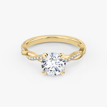 Twisted Classic Round Diamond Ring