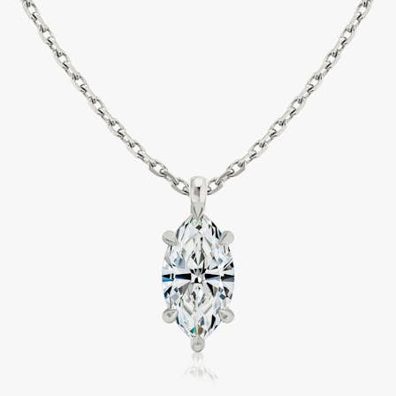 solitaire marquise pendant