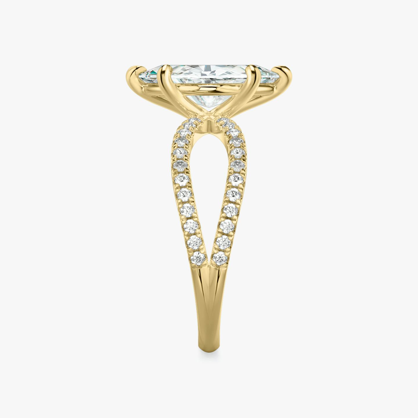 The Duet | Pavé Marquise | 18k | 18k Yellow Gold | Band: Double pavé | Diamond orientation: vertical | Carat weight: See full inventory