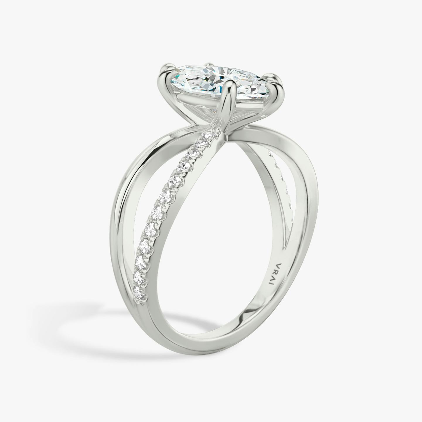 The Duet | Pavé Marquise | Platinum | Band: Pavé | Diamond orientation: vertical | Carat weight: See full inventory