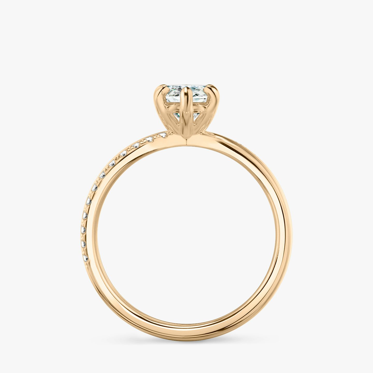 The Duet | Pavé Marquise | 14k | 14k Rose Gold | Band: Pavé | Diamond orientation: vertical | Carat weight: See full inventory
