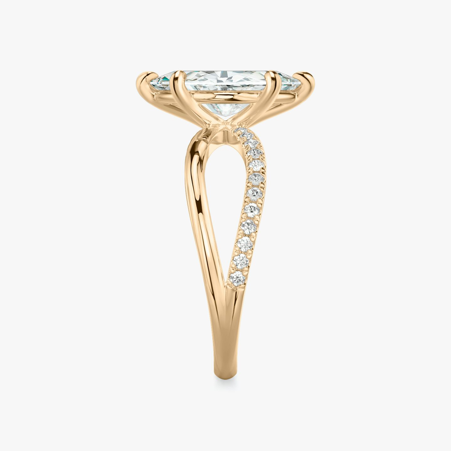 The Duet | Pavé Marquise | 14k | 14k Rose Gold | Band: Pavé | Diamond orientation: vertical | Carat weight: See full inventory