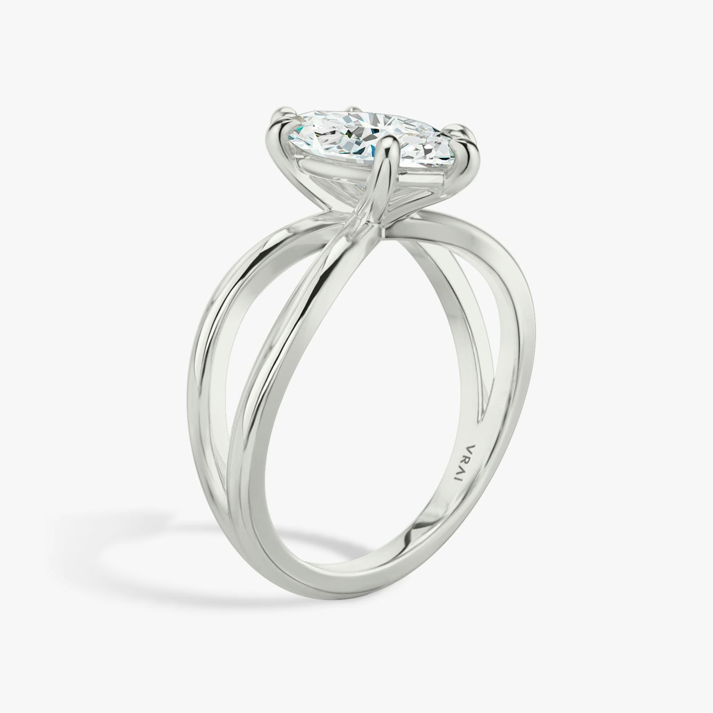 The Duet | Pavé Marquise | Platinum | Band: Plain | Diamond orientation: vertical | Carat weight: See full inventory