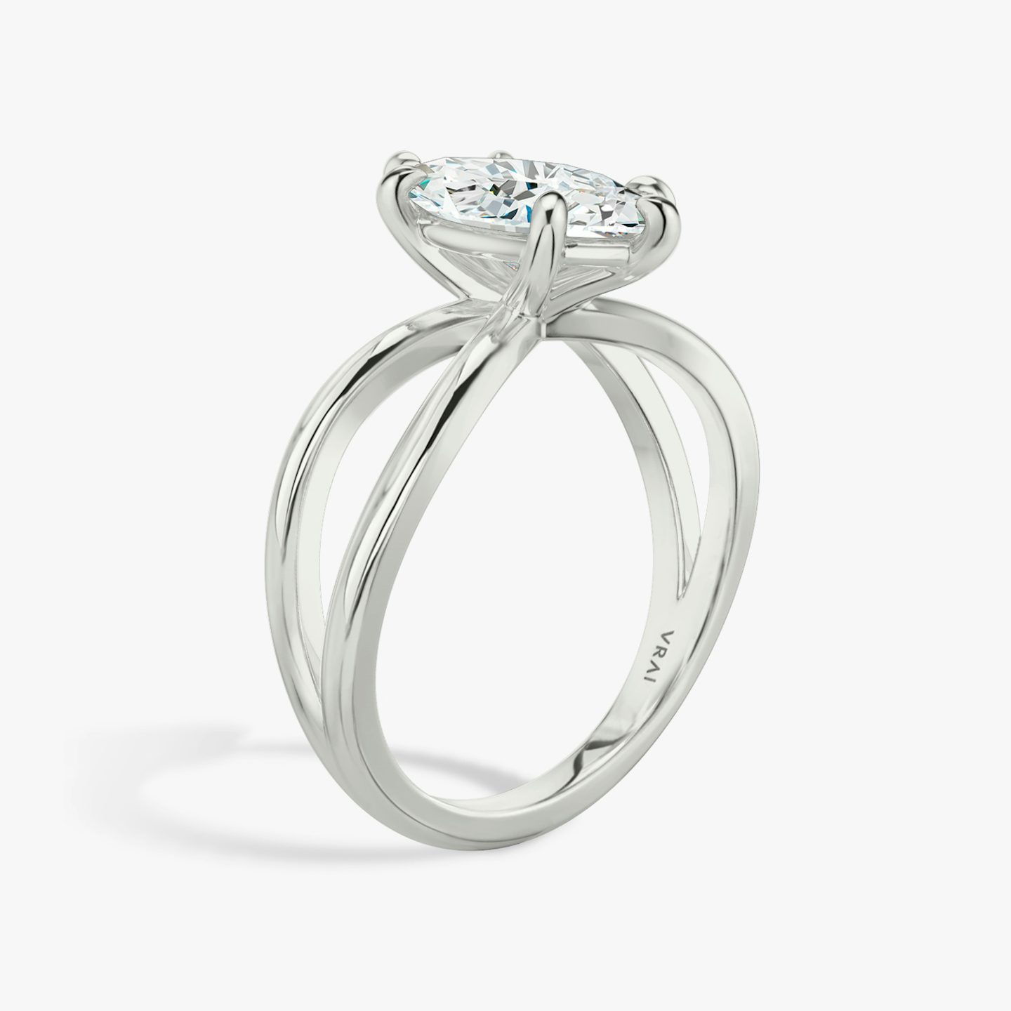 The Duet | Pavé Marquise | Platinum | Band: Plain | Diamond orientation: vertical | Carat weight: See full inventory