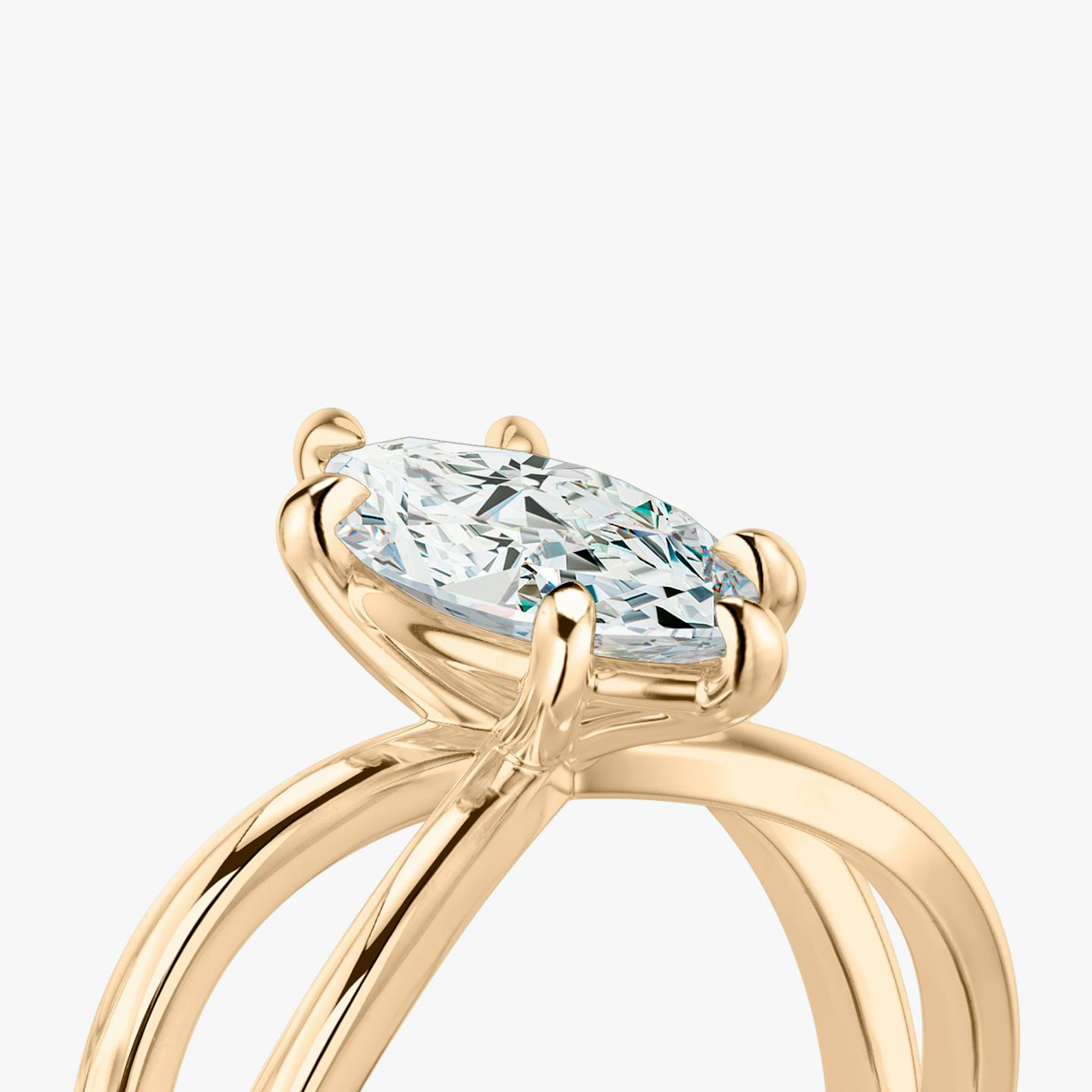The Duet | Pavé Marquise | 14k | 14k Rose Gold | Band: Plain | Diamond orientation: vertical | Carat weight: See full inventory
