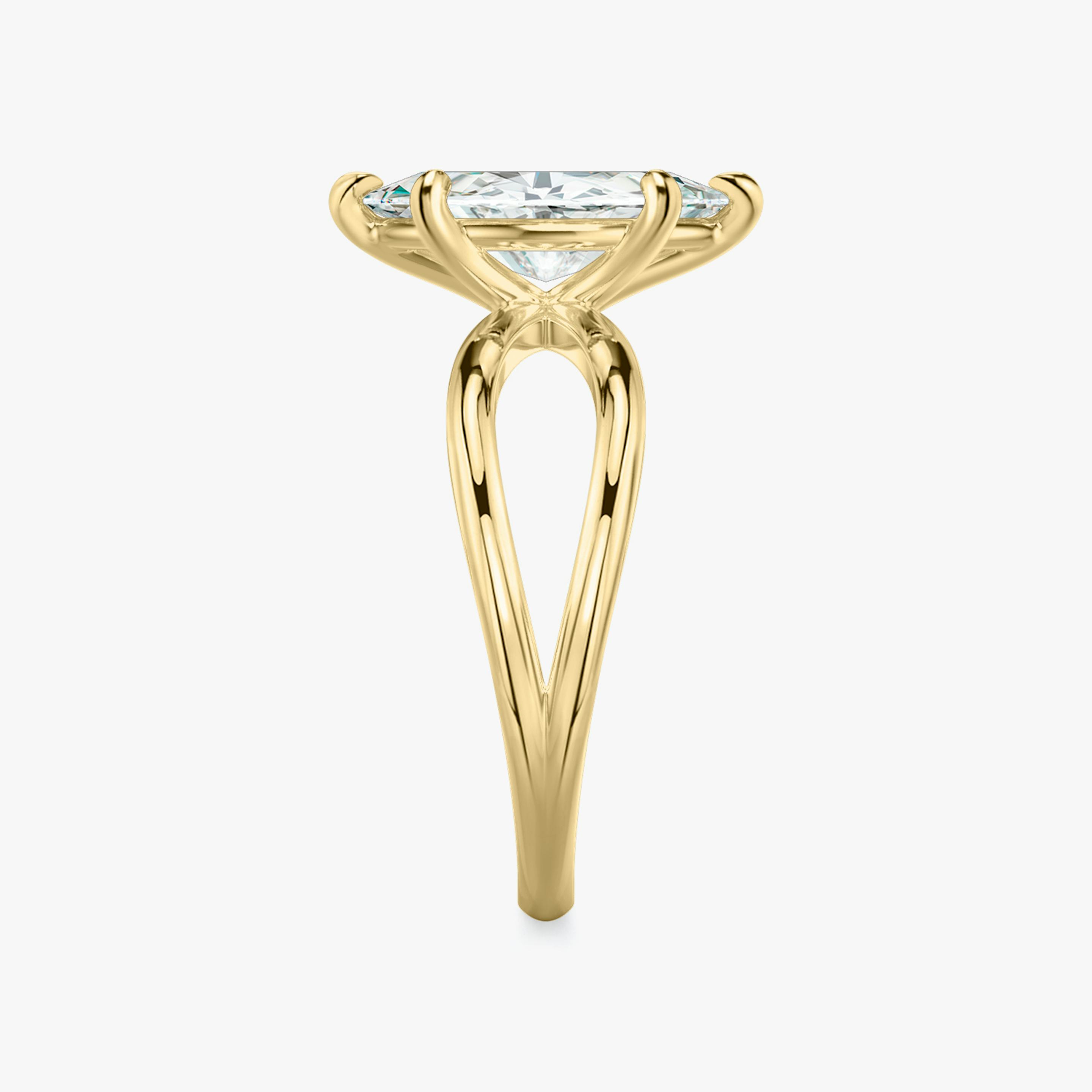 The Duet | Pavé Marquise | 18k | 18k Yellow Gold | Band: Plain | Diamond orientation: vertical | Carat weight: See full inventory