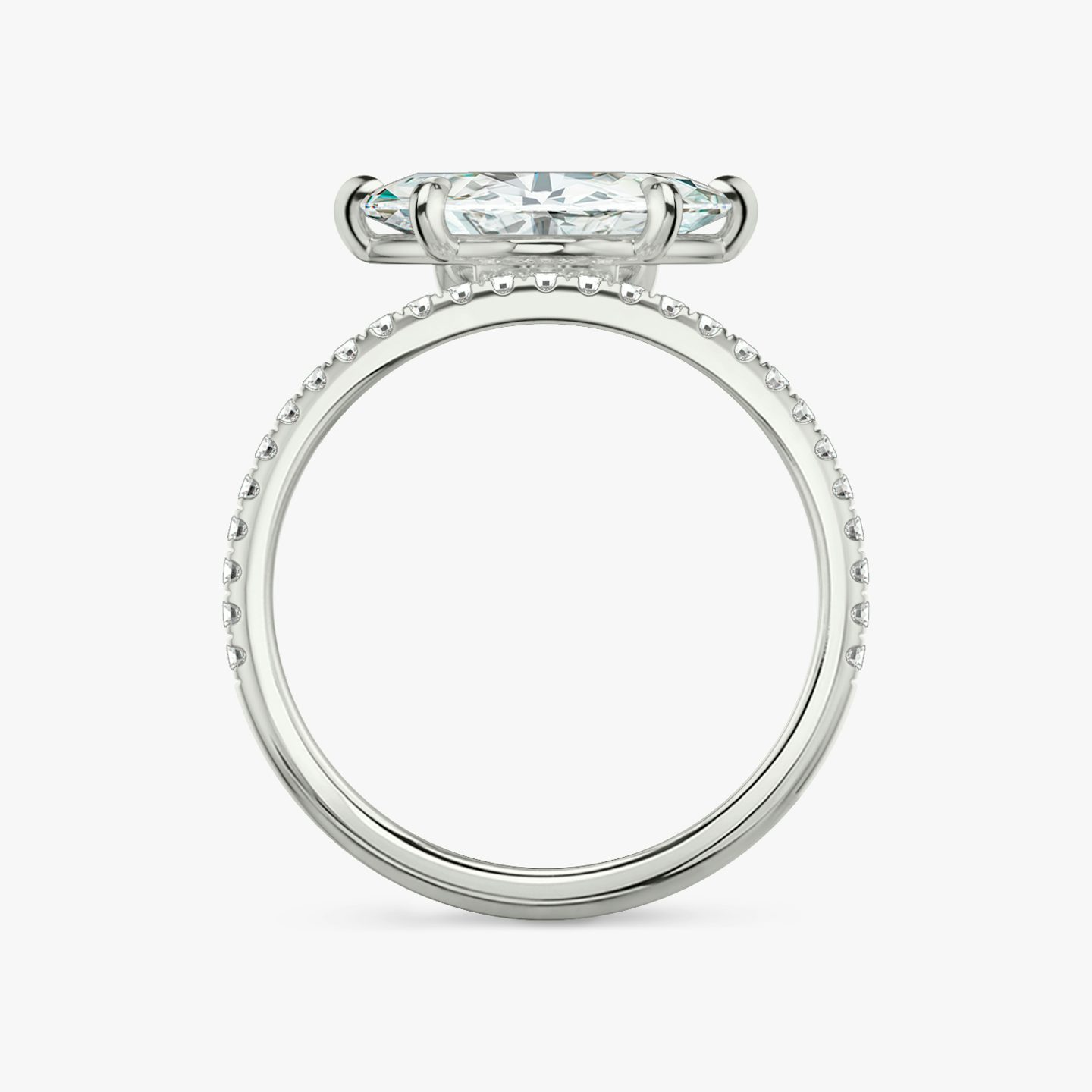 The Hover | Pavé Marquise | 18k | 18k White Gold | Band: Pavé | Diamond orientation: vertical | Carat weight: See full inventory