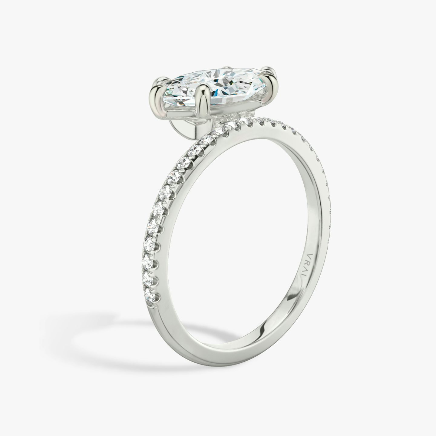 The Hover | Pavé Marquise | 18k | 18k White Gold | Band: Pavé | Diamond orientation: vertical | Carat weight: See full inventory