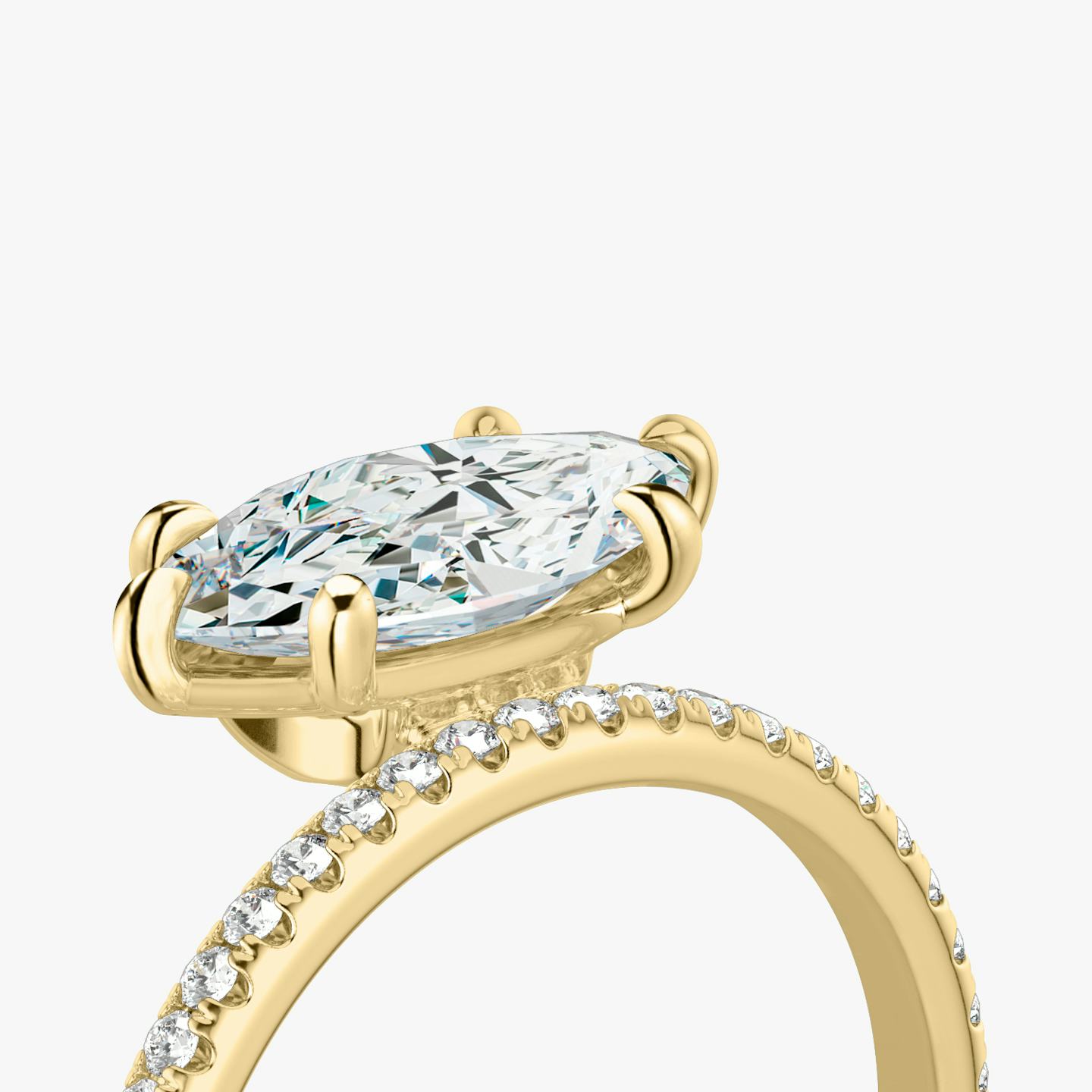 The Hover | Pavé Marquise | 18k | 18k Yellow Gold | Band: Pavé | Diamond orientation: vertical | Carat weight: See full inventory