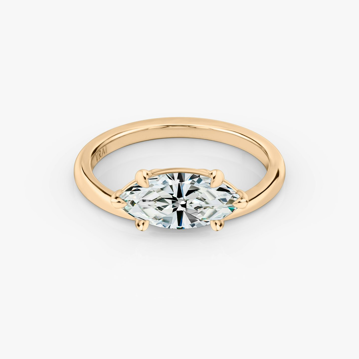 The Hover | Pavé Marquise | 14k | 14k Rose Gold | Band: Plain | Diamond orientation: vertical | Carat weight: See full inventory