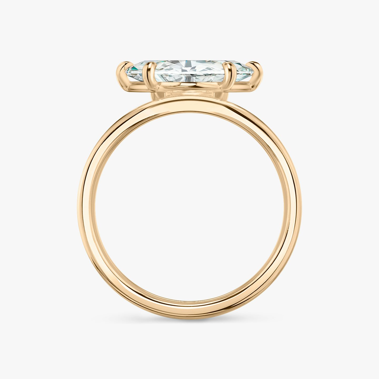 The Hover | Pavé Marquise | 14k | 14k Rose Gold | Band: Plain | Diamond orientation: vertical | Carat weight: See full inventory