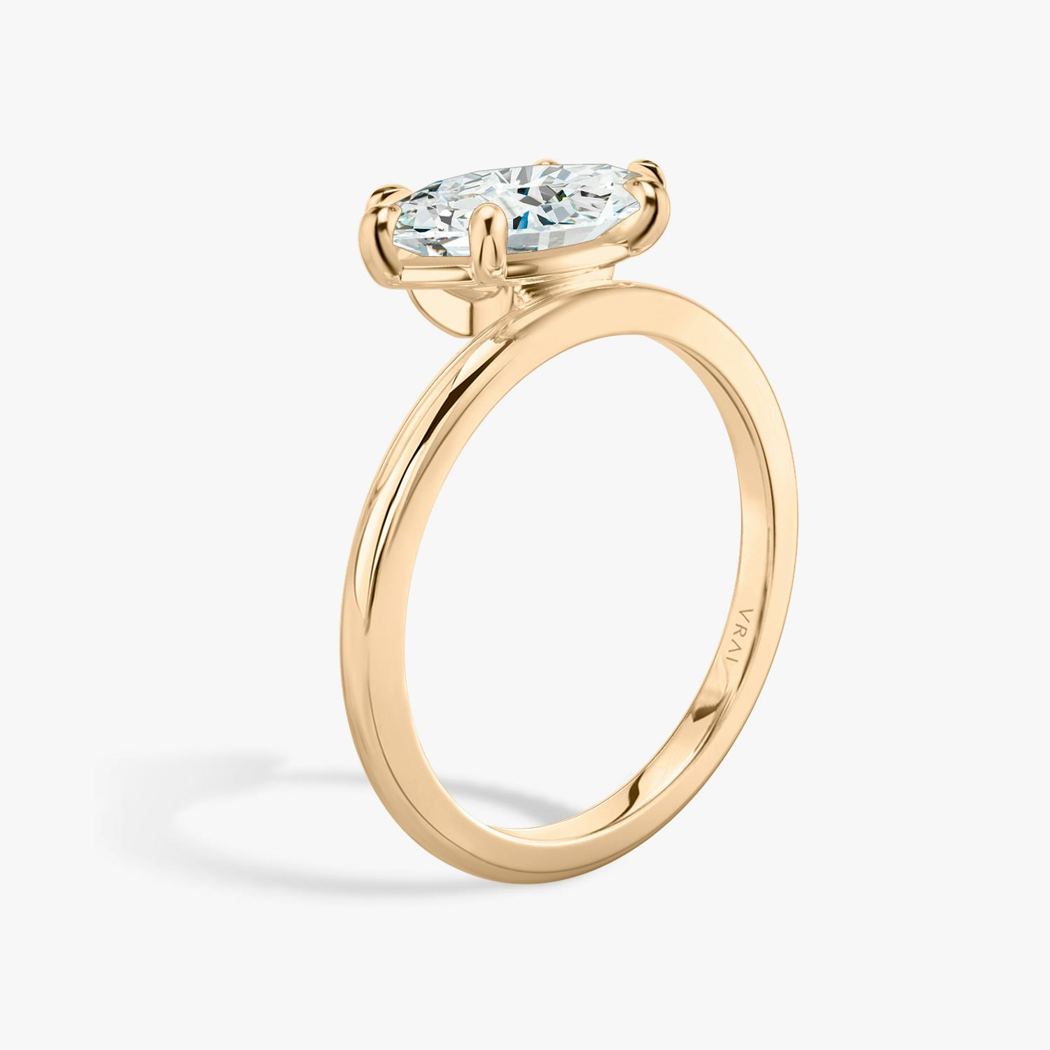 The Hover Marquise Engagement Ring in Rose gold | VRAI