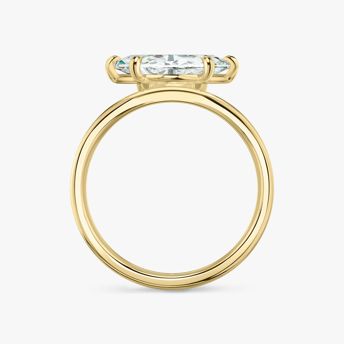 The Hover | Pavé Marquise | 18k | 18k Yellow Gold | Band: Plain | Diamond orientation: vertical | Carat weight: See full inventory