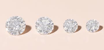 Round Brilliant VRAI created diamonds in different carat weights