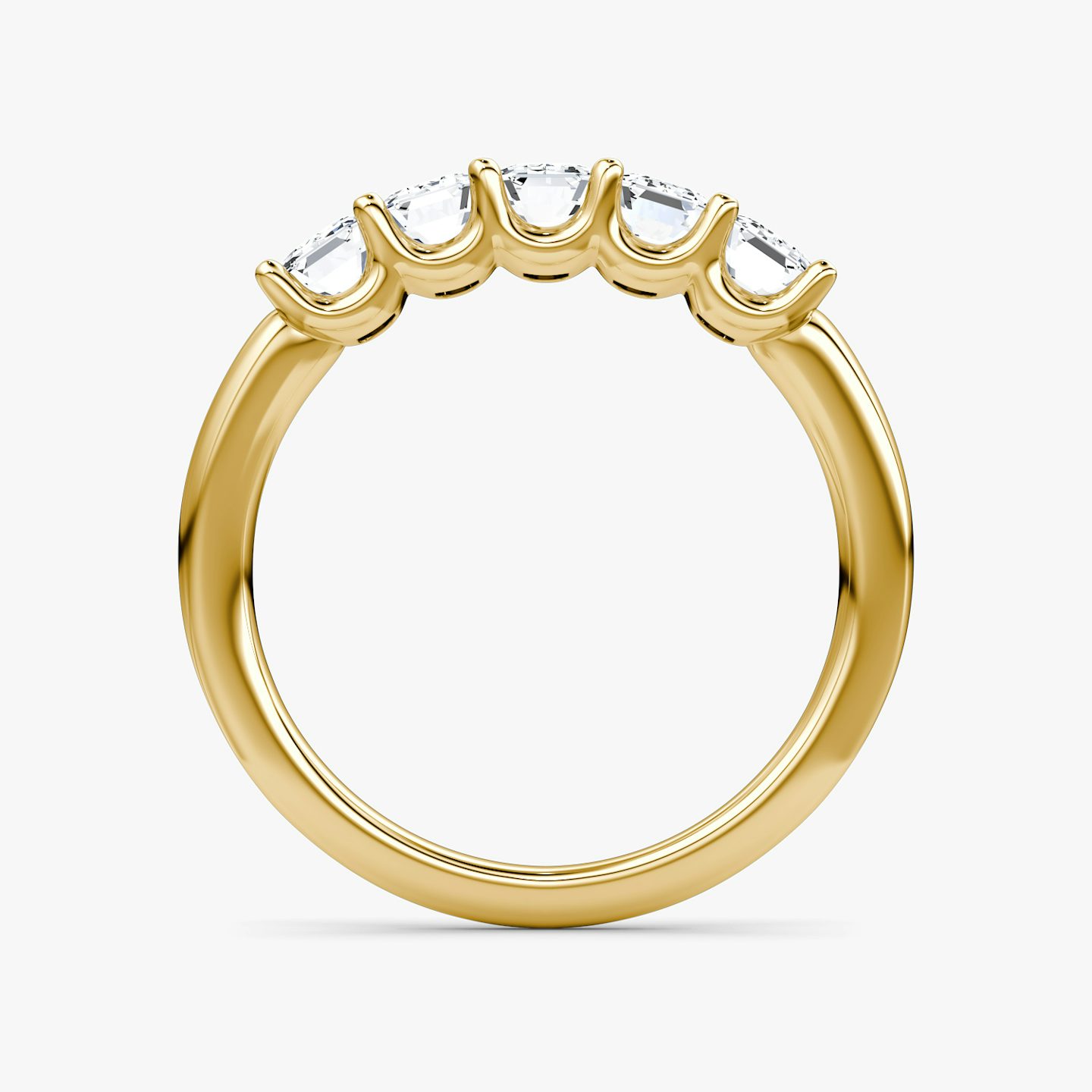 Five Stone Ehering | Emerald | 18k | 18k Gelbgold | Ringbreite: Large