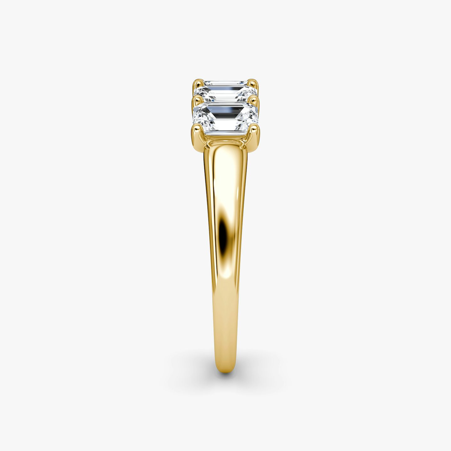 Alliance Five Stone | Émeraude | 18k | Or jaune 18 carats | Largeur de l'anneau: Grand