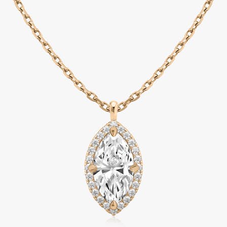 Halo Pendant Marquise diamond