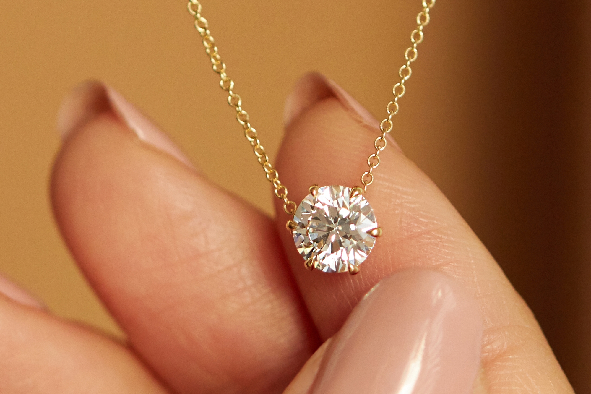 Solitaire pendant, Round cut, White, Rhodium plated | Swarovski