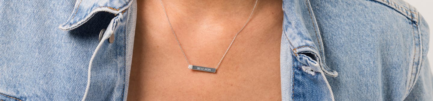 engraved necklace for mother's day