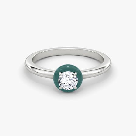 Solitaire ceramic ring