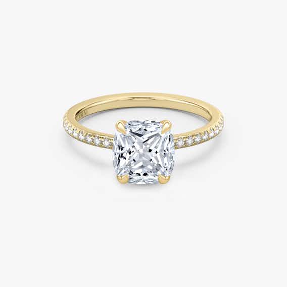 Classic Hidden Halo Cushion Princess Diamond