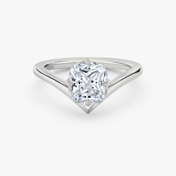 Signature V Princess Cushion Ring