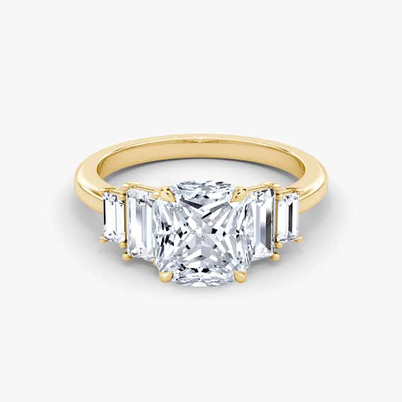 Five Stone Heirloom Princess Cushion Ring