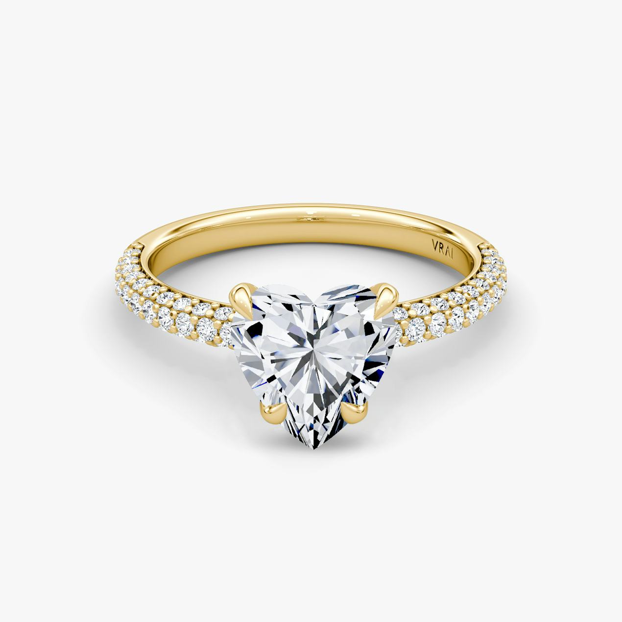The Pave Dome Heart Ring